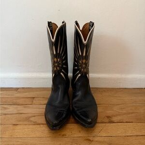 50s Acme Peewee Cowboy Boots with Sunburst Inlay